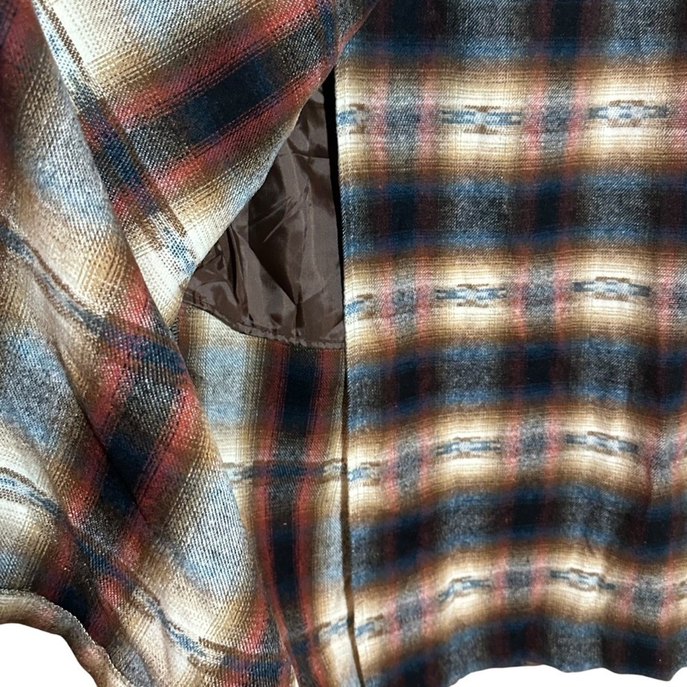 Vtg 90s No.4 EXP Jeans Multicolor Western Wool Wrap Skirt Italy Women Size 13/14 - Picture 6 of 11